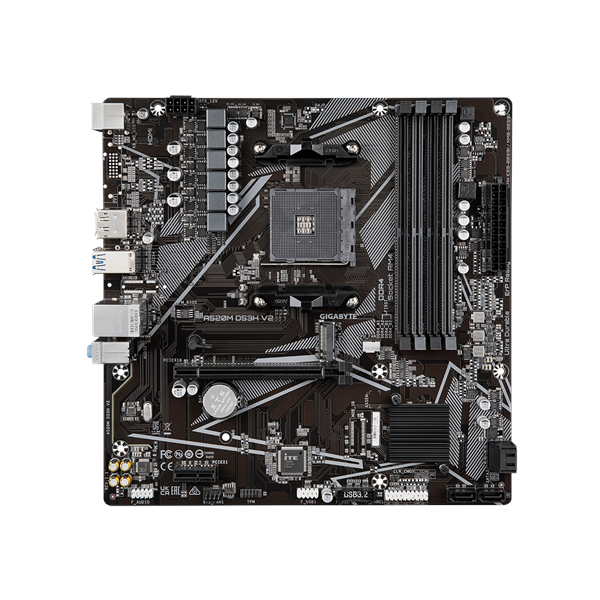 Gigabyte | A520M DS3H V2 | AMD A520 | Socket AM4 | DDR4 | Micro ATX