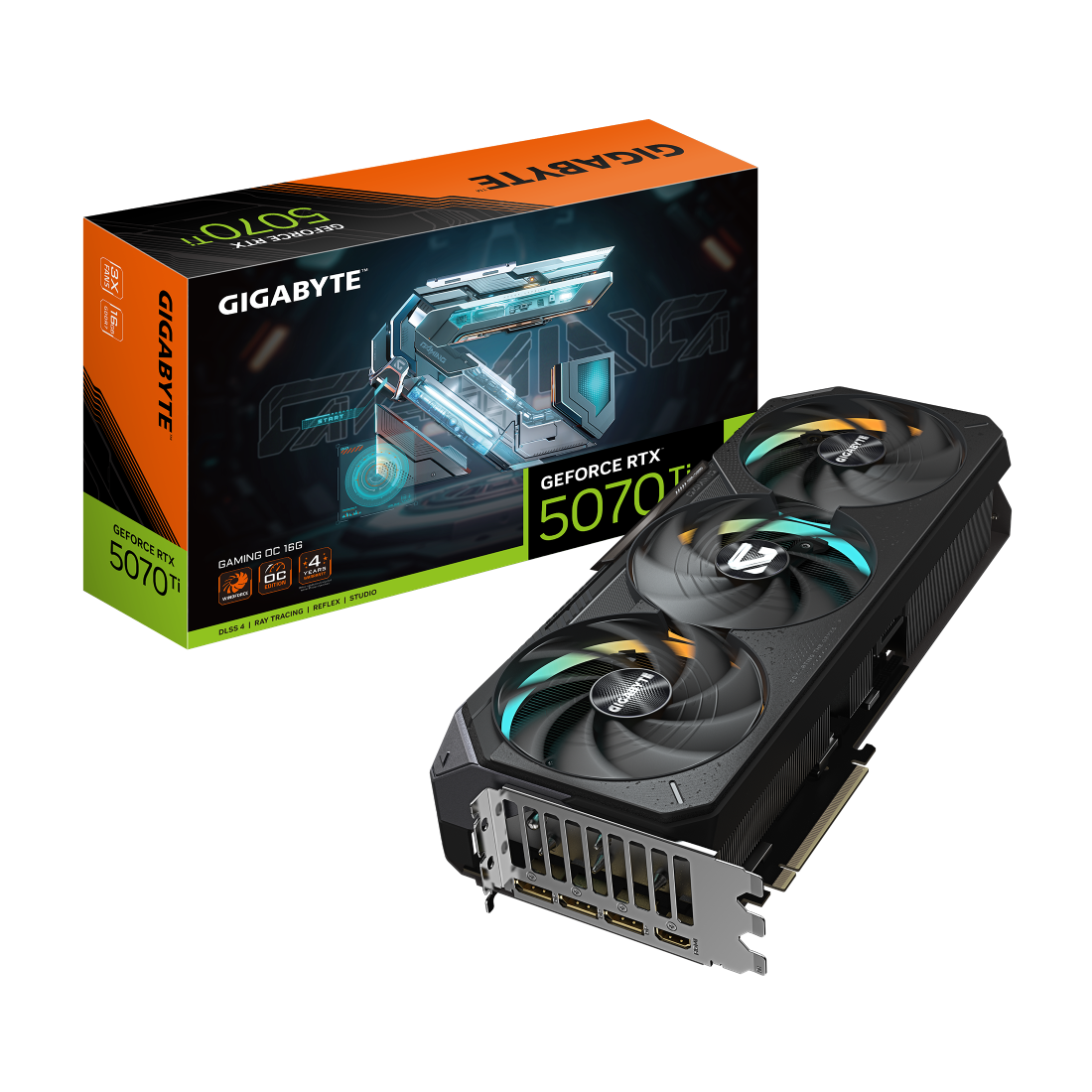 GIGABYTE | GV-N507TGAMING OC-16GD | GeForce RTX 5070 Ti GAMING OC 16G | NVIDIA GeForce RTX 5070 Ti | 16 GB GDDR7