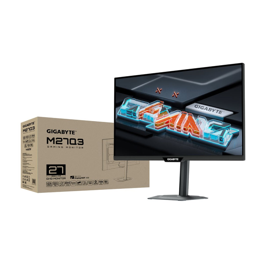 GIGABYTE | M27Q3 EK | 27" | SS IPS | QHD 2560 x 1440 | 300 Hz | 1 ms | FreeSync | HDR