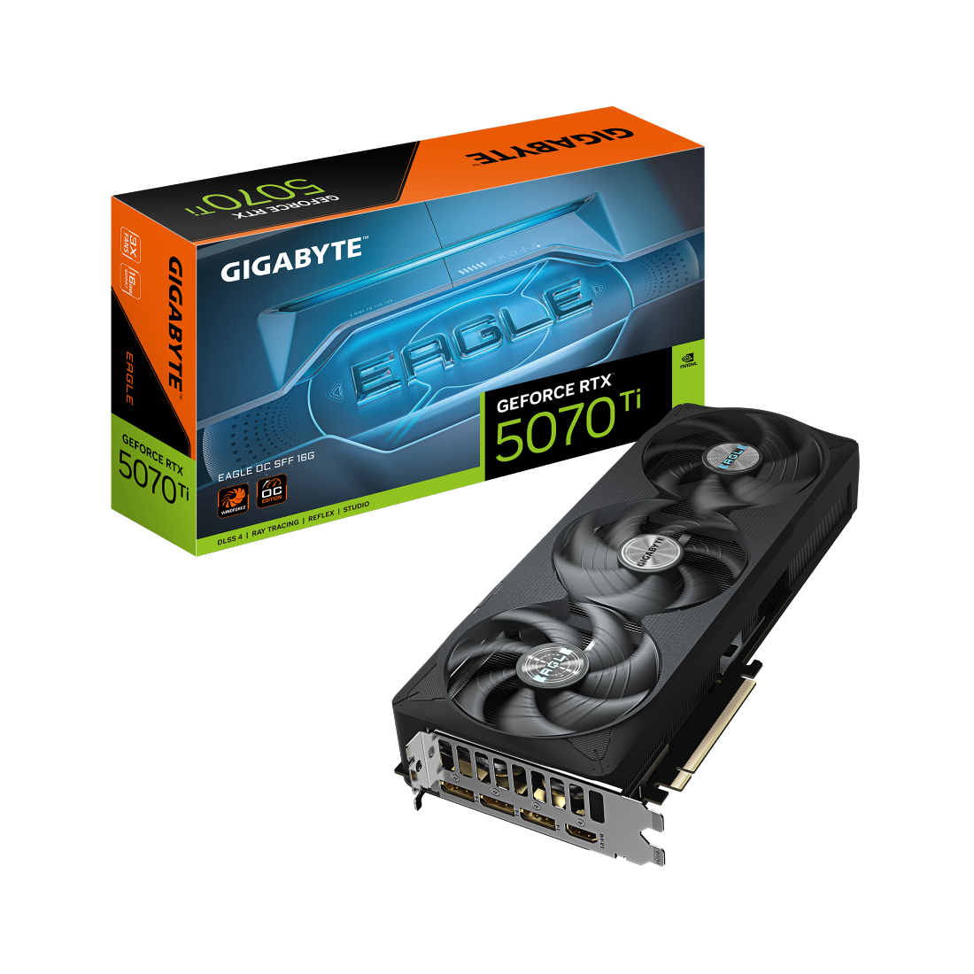GIGABYTE | GeForce RTX 5070 Ti EAGLE OC SFF 16G | NVIDIA GeForce RTX 5070 Ti | 16GB | GV-N507TEAGLE OC-16GD
