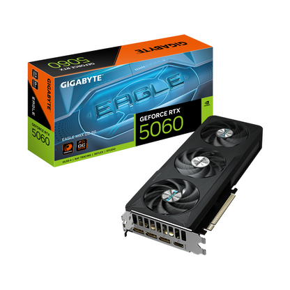 GIGABYTE | GeForce RTX 5060 EAGLE MAX OC | Graphics Card | 8GB GDDR7 | GV-N5060EAGLEMAX OC-8GD