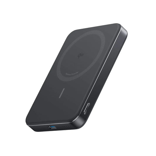 Anker | MagGo kabellose Powerbank | 10.000 mAh | integriertes USB-C-Kabel | Steingrau