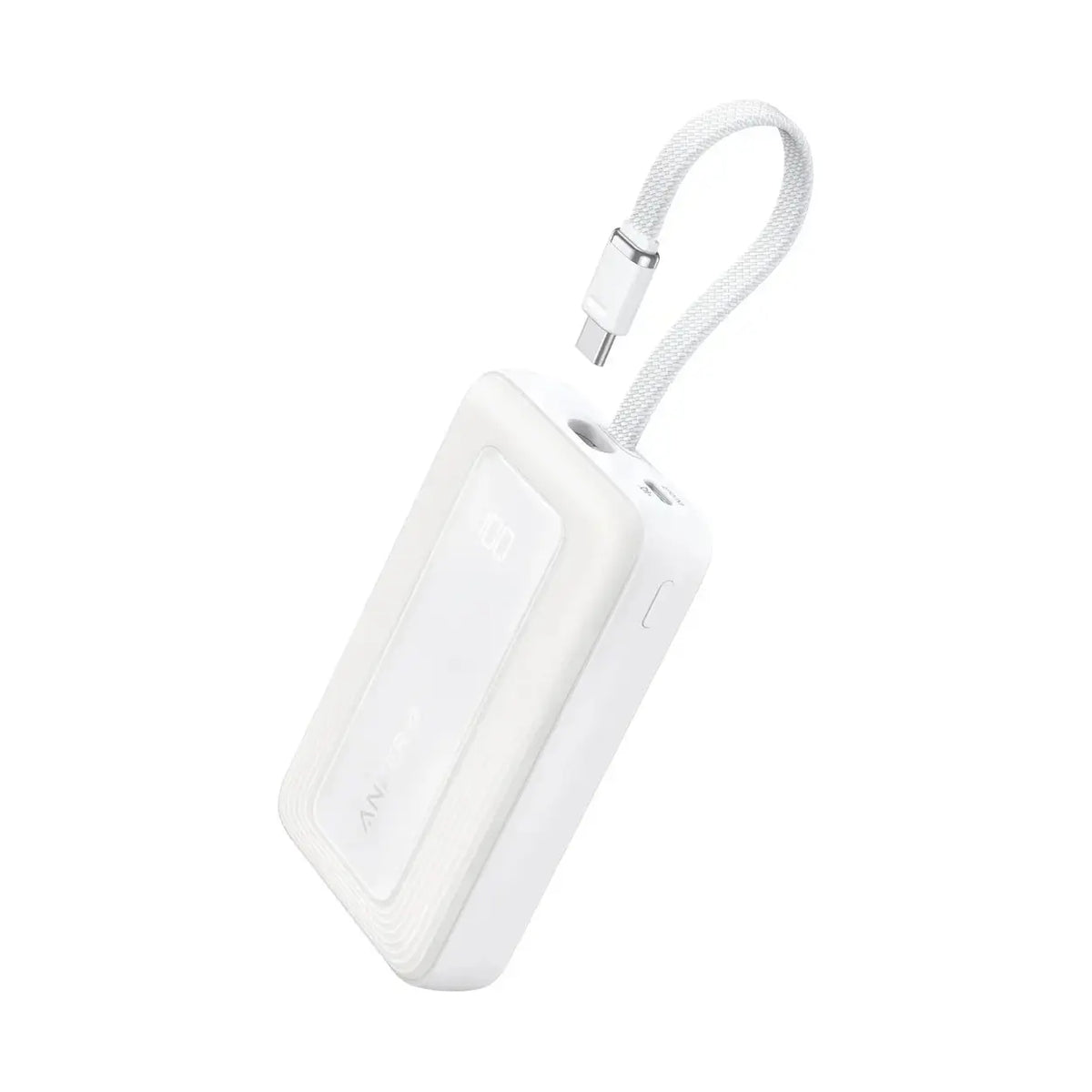 Anker | Power Bank | Built-In USB-C Cable | 10000 mAh | White