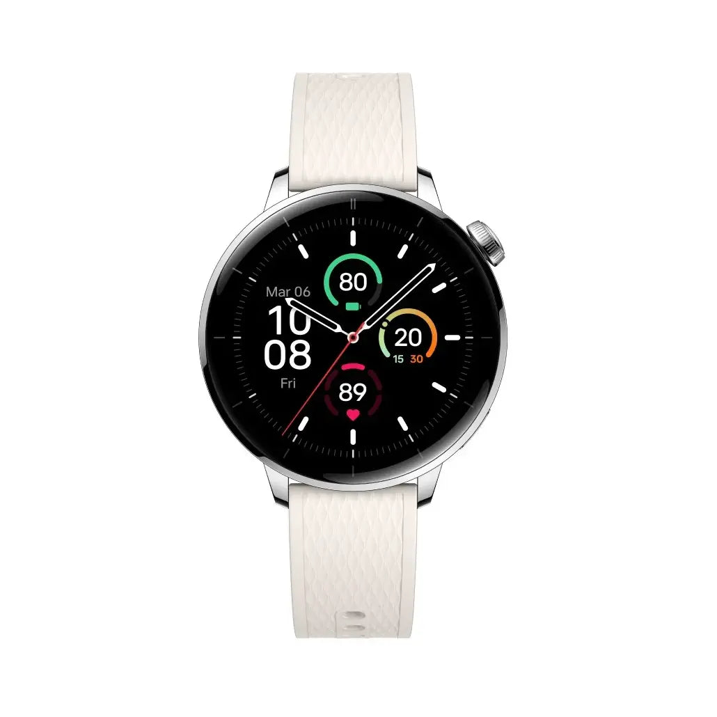 OnePlus | Smart watch | Watch 3 | 43 mm | Google Pay | Water-resistant | Silver | White