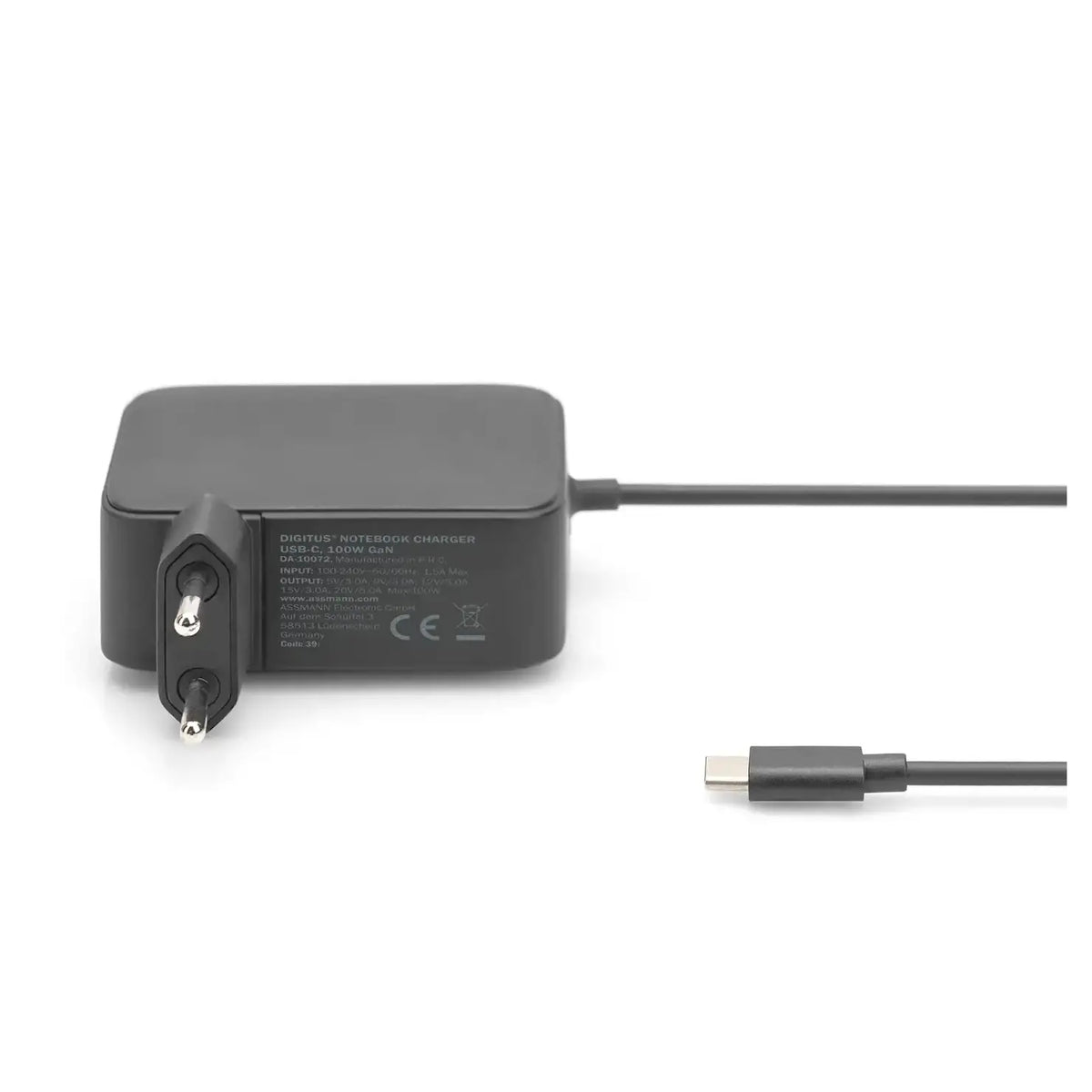 DIGITUS | Power adapter | USB-C | 100 Watt | Black