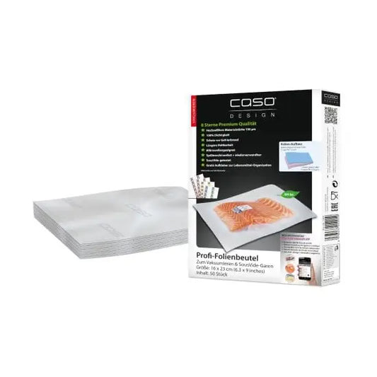 Caso | 01201 | Foil Bags | 50 pcs | 16 × 23 cm | Ribbed
