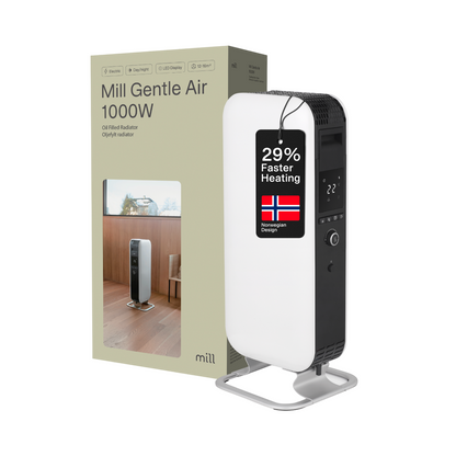 Mill | AB-H1000DN | Oil Filled Radiator | 1000 W | 3 Heat Settings | 12–16 m³ | White