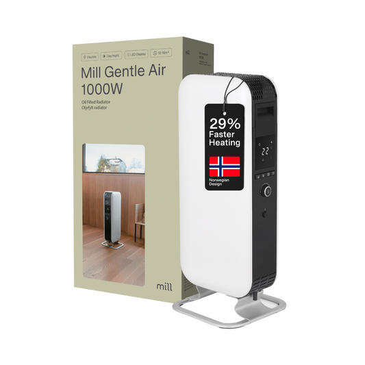 Mill | AB-H1000DN | Oil Filled Radiator | 1000 W | 3 Heat Settings | 12–16 m³ | White