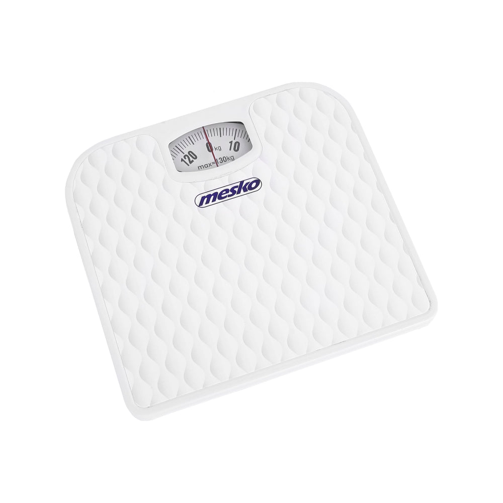 Mesko | MS 8160 | Mechanical Bathroom Scales | Max. 130 kg | White