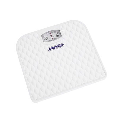 Mesko | MS 8160 | Mechanical Bathroom Scales | Max. 130 kg | White