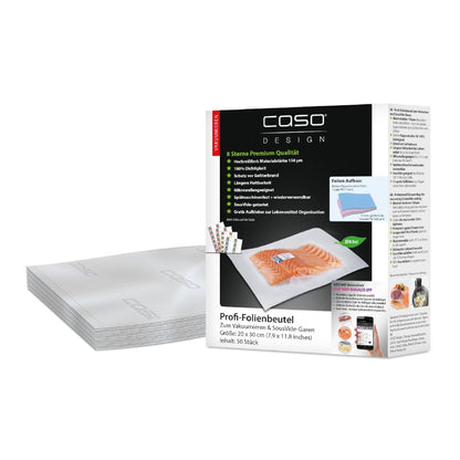 Caso | 01219 | Foil Bags | 50 pcs | 20 × 30 cm | Ribbed