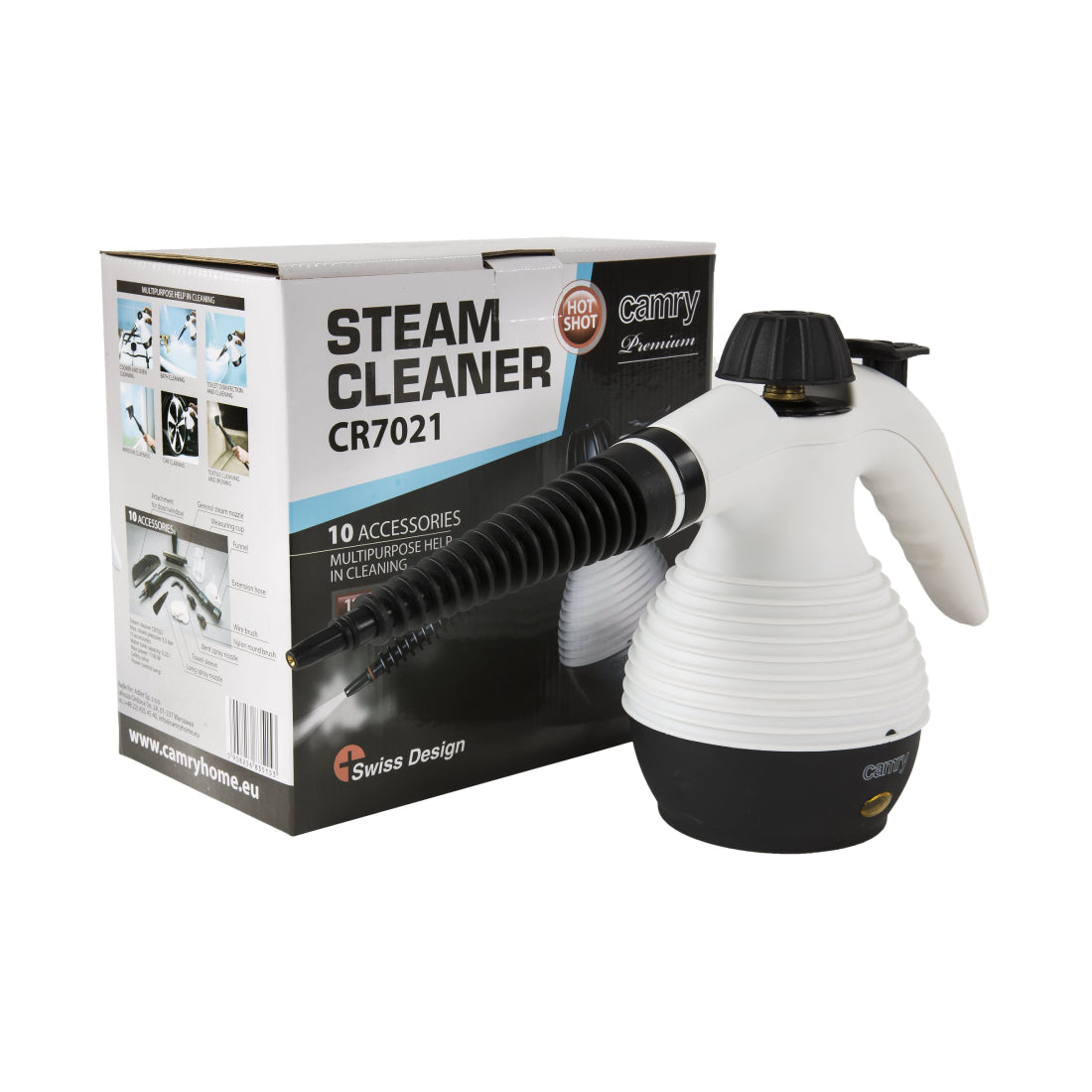 Camry | CR 7021 | Handheld Steam Cleaner | 1100 W | 3.5 bar | 0.35 L | White