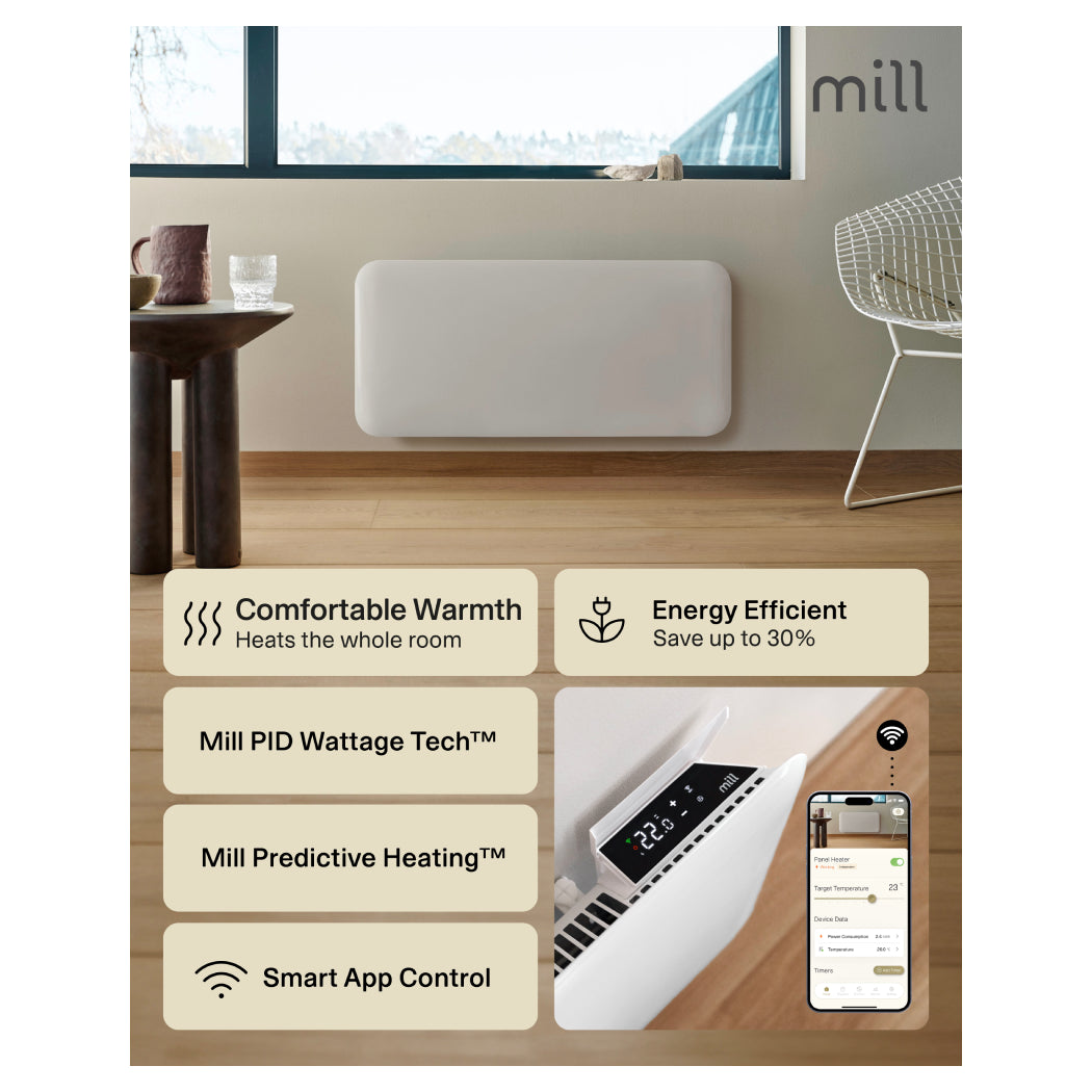 Mill | PA1000WIFI4 | Invisible Smart WiFi Panel Heater | 1000 W | 12–16 m² | White | IPX4