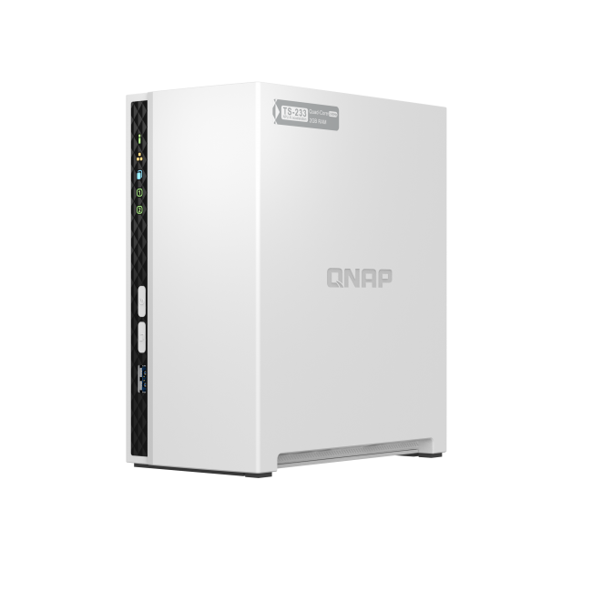 QNAP | TS-233 | 2-Bay NAS | ARM 4-core Cortex-A55 | 2 GB | 1GbE