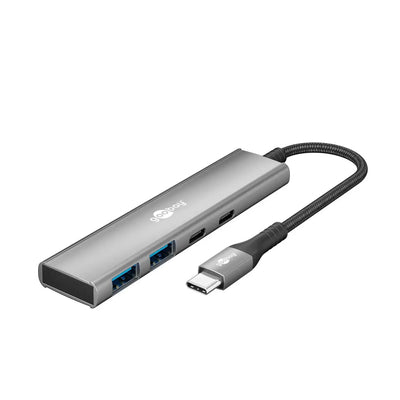 Goobay | Peripheral sharing and hubs | USB Hub | Ports Qty 4 | Grey