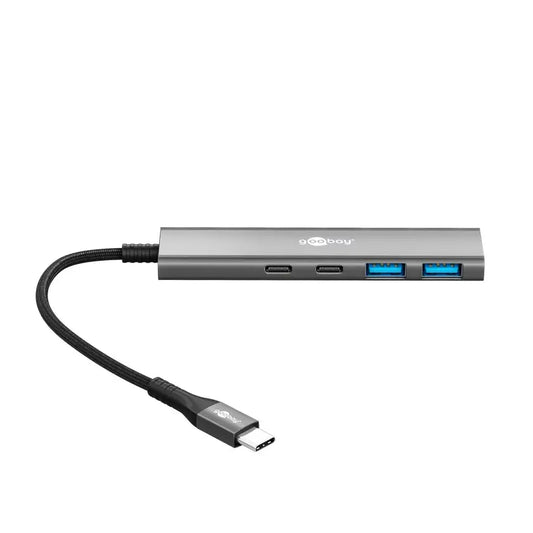 Goobay | Peripheral sharing and hubs | USB Hub | Ports Qty 4 | Grey