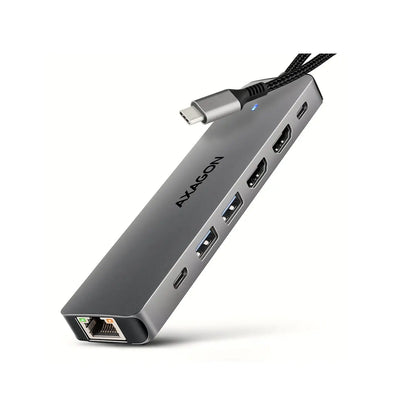 AXAGON | Docking station | DUAL 4K DISPLAY 7in1 Hub | HMC-7HX2 | 100 W | Grey
