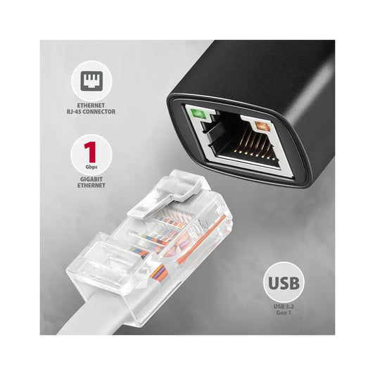 AXAGON | USB-A 3.2 Gen 1 to Gigabit Ethernet Adapter | ADE-AR | Black