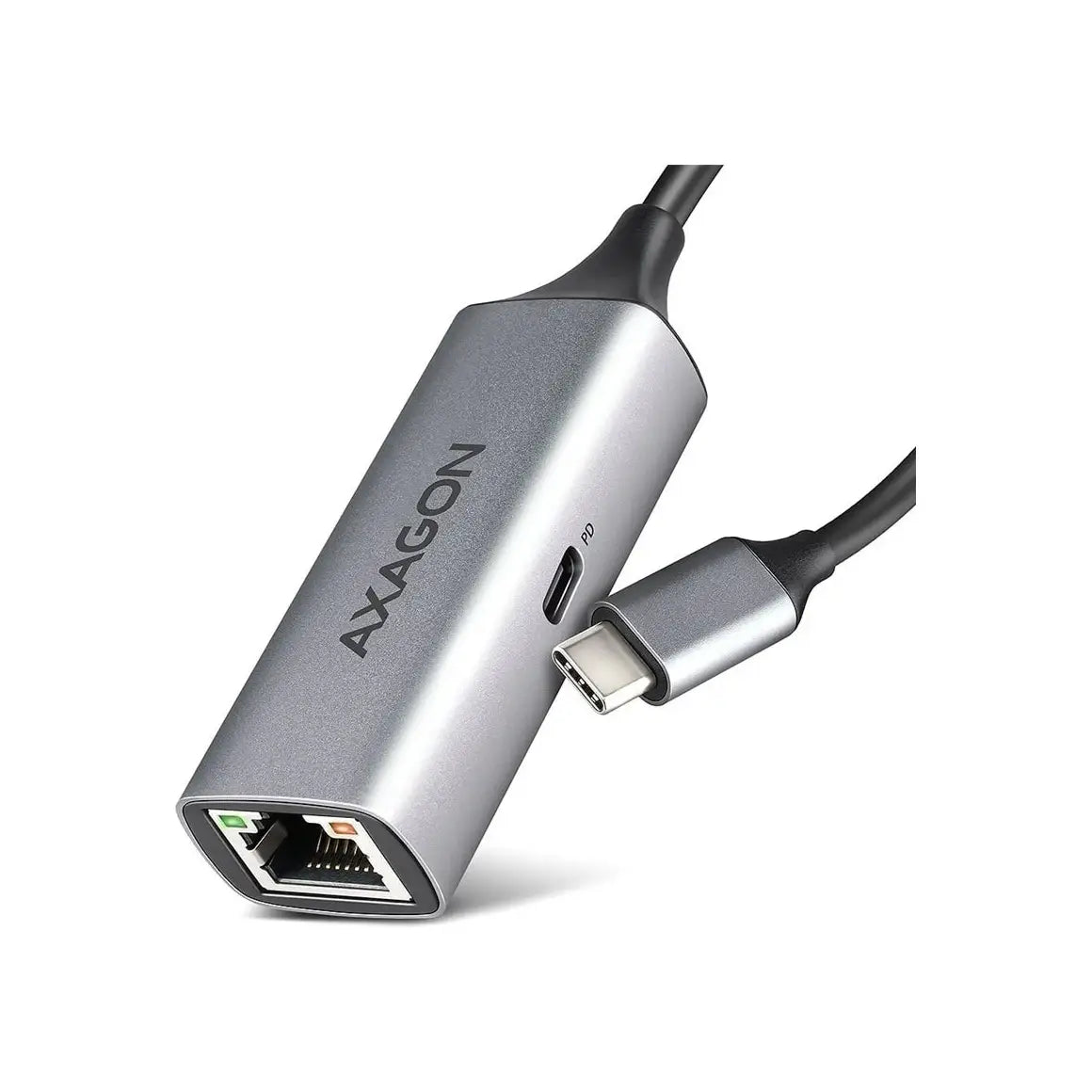 AXAGON | USB-C 3.2 Gen 1 to Gigabit Ethernet Adapter with PD 100W | ADE-TXPD | Grey