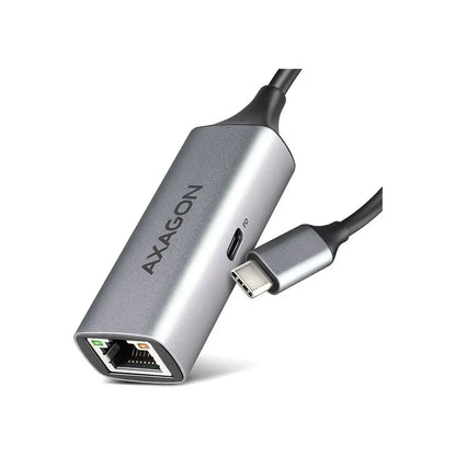 AXAGON | USB-C 3.2 Gen 1 to Gigabit Ethernet Adapter with PD 100W | ADE-TXPD | Grey