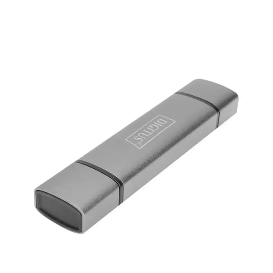 Digitus | Dual Card Reader Hub USB-C / USB 3.0 OTG | DA-70886 | USB-C & USB-A | Grey