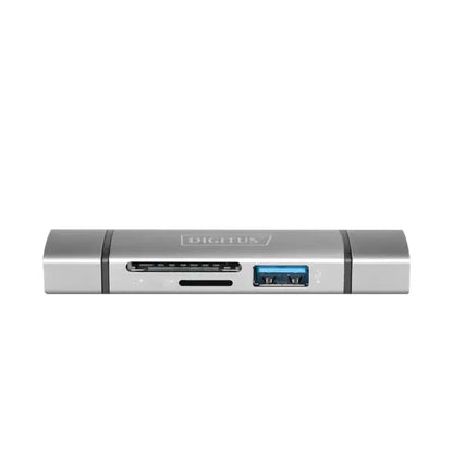 Digitus | Dual Card Reader Hub USB-C / USB 3.0 OTG | DA-70886 | USB-C & USB-A | Grey