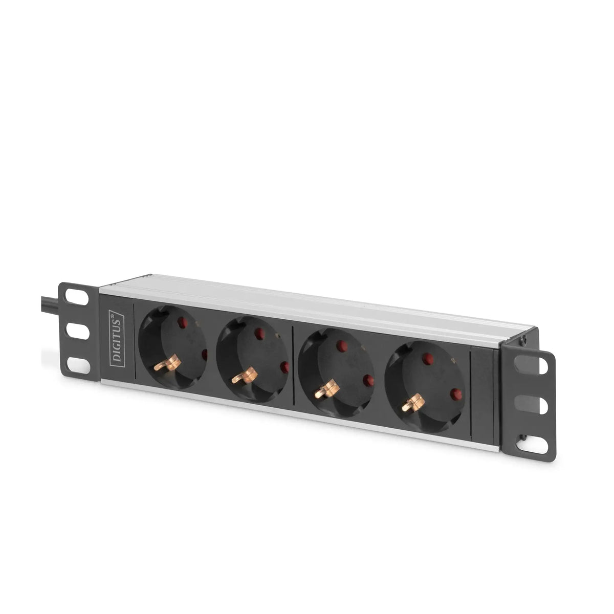 Digitus | 10" Rackmount 4-Way Socket Strip PDU | DN-95418 | 4000 W | Black / Silver