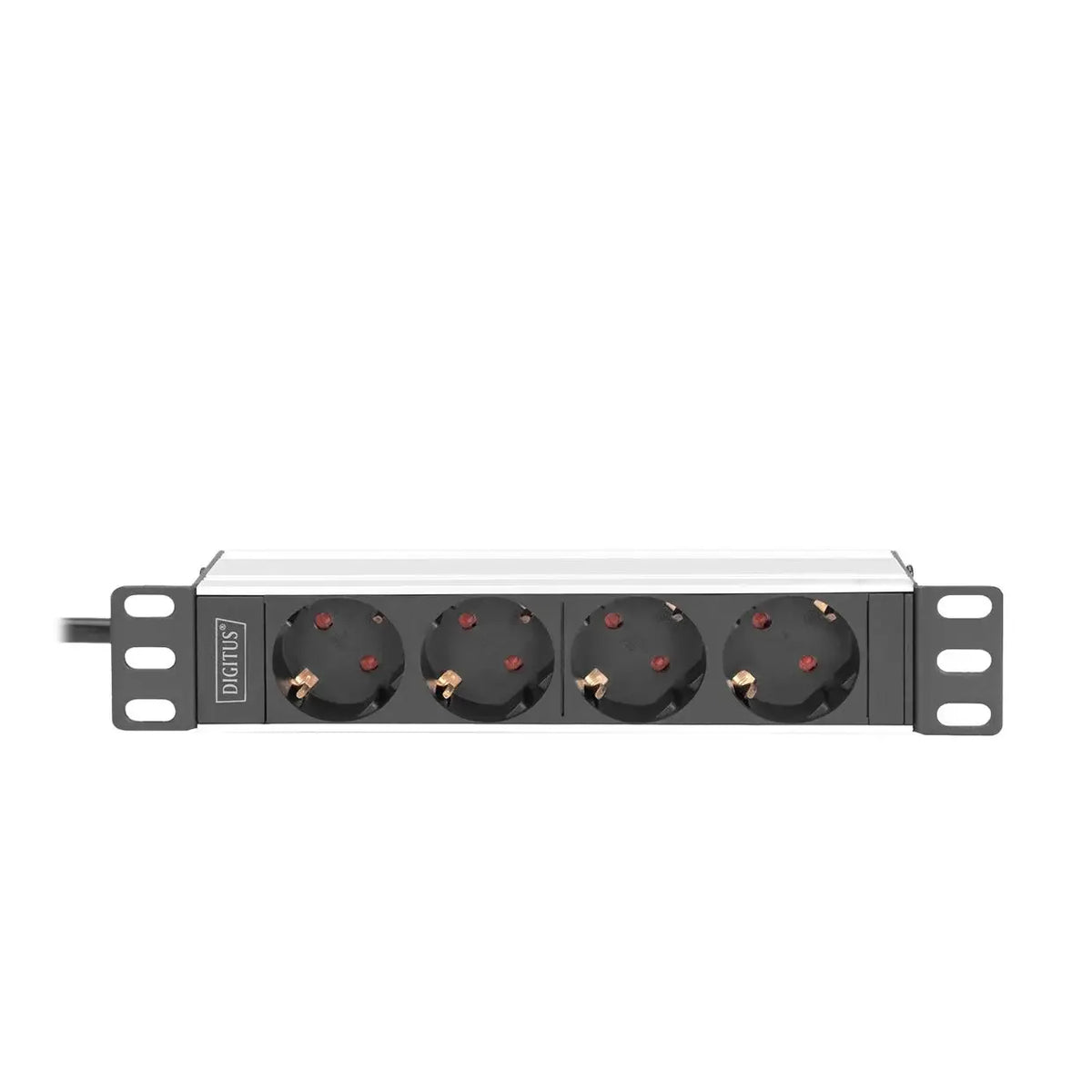 Digitus | 10" Rackmount 4-Way Socket Strip PDU | DN-95418 | 4000 W | Black / Silver