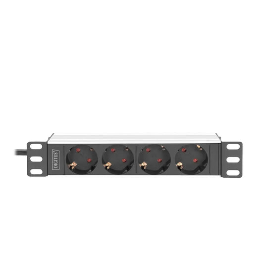 Digitus | 10" Rackmount 4-Way Socket Strip PDU | DN-95418 | 4000 W | Black / Silver