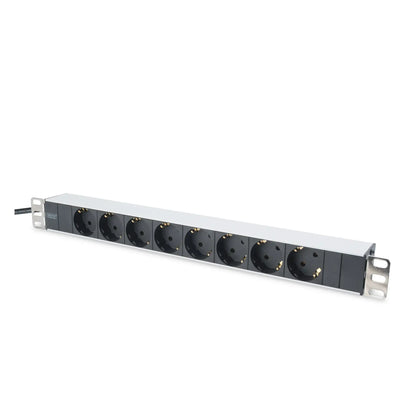 Digitus | 19" Rackmount 8-Way Socket Strip PDU | DN-95401 | 4000 W | Black