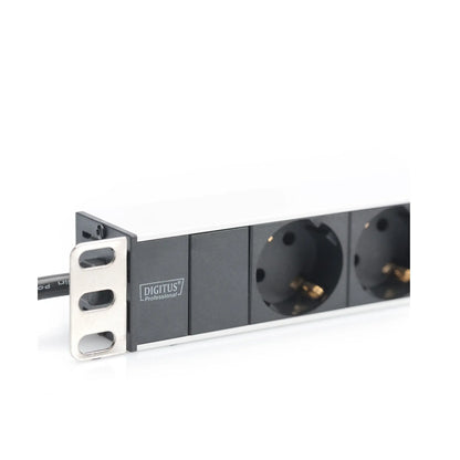 Digitus | 19" Rackmount 8-Way Socket Strip PDU | DN-95401 | 4000 W | Black