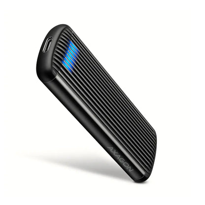AXAGON | USB-C 10Gbps M.2 NVMe SSD RIBBED Box | EEM2-SC | Black