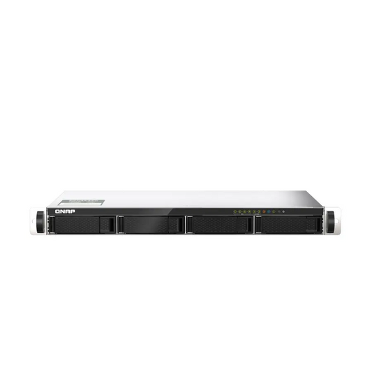QNAP | TS-435XeU-4G | 4-Bay Rackmount NAS | ARM Cortex-A72 | 4 GB DDR4 | 2 × 10GbE SFP+ | 2 × 2.5GbE