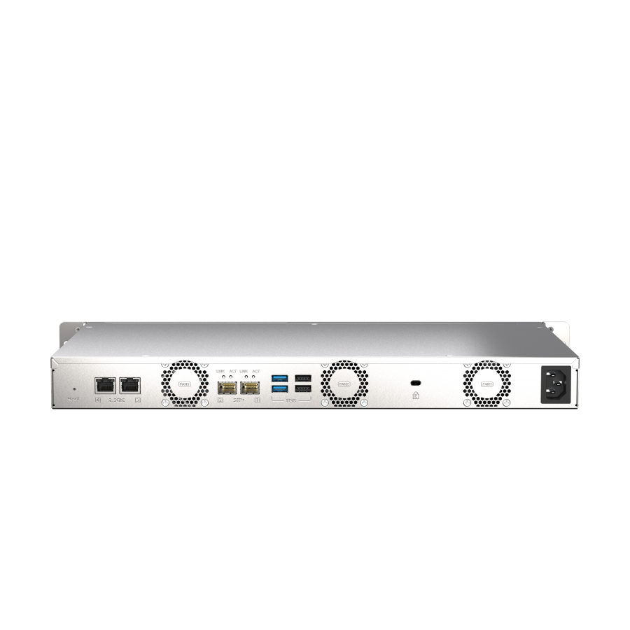QNAP | TS-435XeU-4G | NAS rackable 4 baies | ARM Cortex-A72 | 4 Go DDR4 | 2 × 10GbE SFP+ | 2 × 2,5GbE