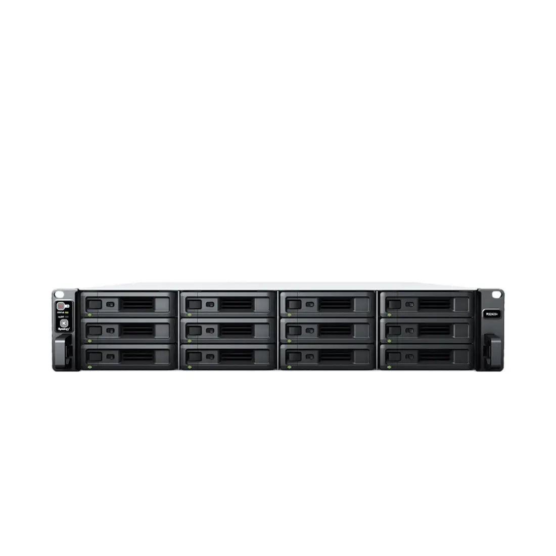 Synology | RS2423+ | 12-Bay Rackmount NAS | AMD Ryzen V1780B | 8 GB DDR4 ECC | 10GbE | Black