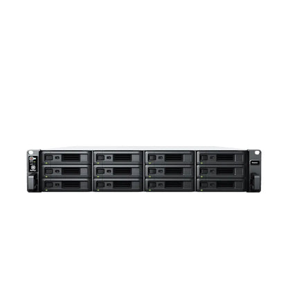 Synology | RS2423+ | 12-Bay Rackmount NAS | AMD Ryzen V1780B | 8 GB DDR4 ECC | 10GbE | Black