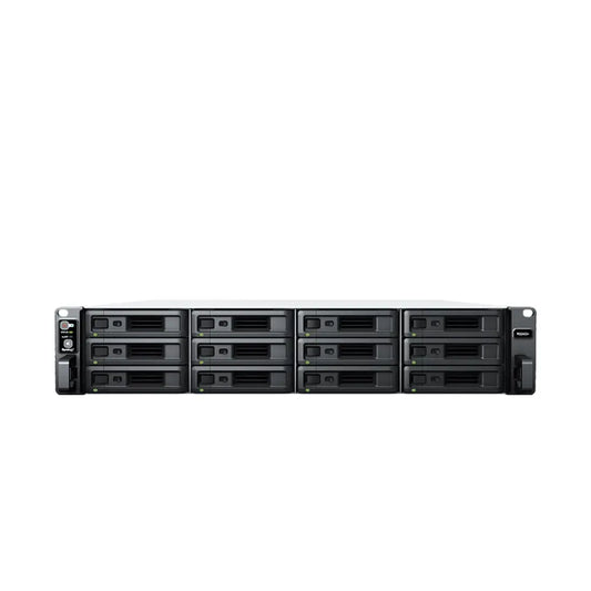 Synology | RS2423+ | 12-Bay Rackmount NAS | AMD Ryzen V1780B | 8 GB DDR4 ECC | 10GbE | Black