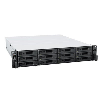 Synology | RS2423+ | 12-Bay Rackmount NAS | AMD Ryzen V1780B | 8 GB DDR4 ECC | 10GbE | Black