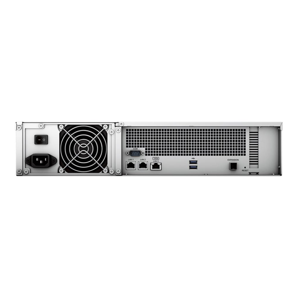 Synology | RS2423+ | 12-Bay Rackmount NAS | AMD Ryzen V1780B | 8 GB DDR4 ECC | 10GbE | Black