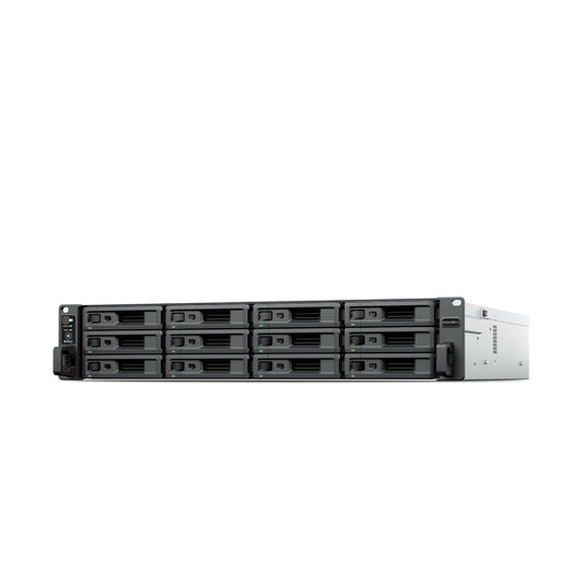 Synology | RS2423RP+II | 12-Bay Rackmount NAS | AMD Ryzen V1780B | 8 GB DDR4 ECC | 10GbE | Redundant PSU
