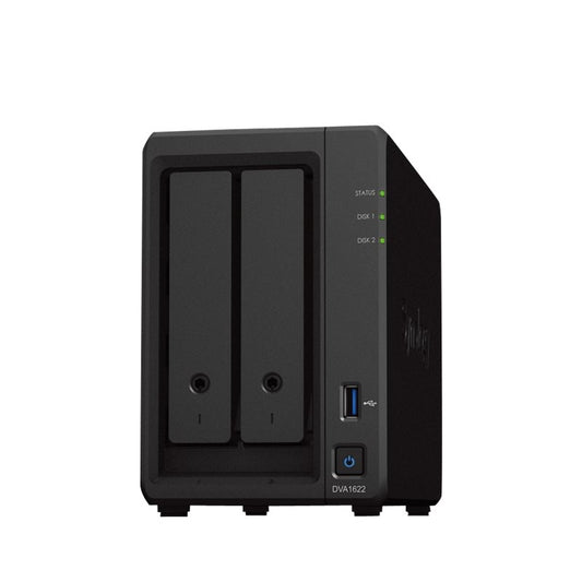 Synology | DVA1622 | Deep Learning Network Video Recorder | Intel Celeron J4125 | 6 GB DDR4 | 2-Bay | 1GbE