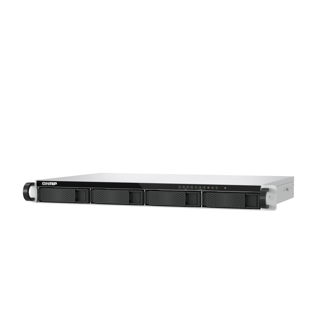 QNAP | TS-h765eU-8G | 1U Short-Depth Rackmount NAS | Intel Atom x7405C | 8 GB DDR5 | 4-Bay SATA + 3 E1.S | 2.5GbE
