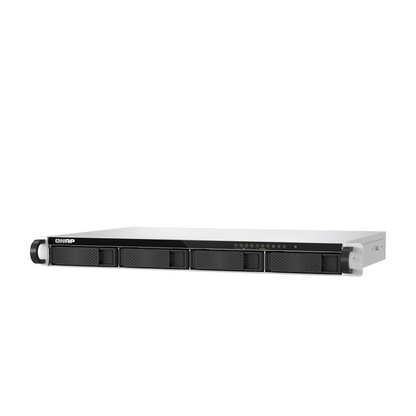 QNAP | TS-h765eU-8G | 1U Short-Depth Rackmount NAS | Intel Atom x7405C | 8 GB DDR5 | 4-Bay SATA + 3 E1.S | 2.5GbE