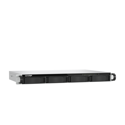 QNAP | TS-h765eU-8G | 1U Short-Depth Rackmount NAS | Intel Atom x7405C | 8 GB DDR5 | 4-Bay SATA + 3 E1.S | 2.5GbE