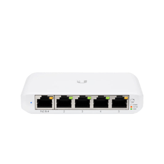 Ubiquiti | USW-Flex-Mini | UniFi Flex Mini 5-Port Gigabit Managed Switch | PoE Input | White