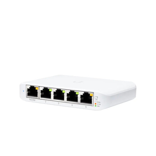 Ubiquiti | USW-Flex-Mini | UniFi Flex Mini 5-Port Gigabit Managed Switch | PoE Input | White