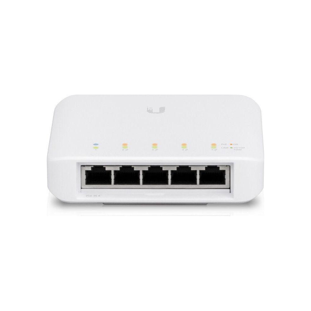 Ubiquiti | USW-Flex | UniFi Flex 5-Port Gigabit PoE Switch | PoE++ Input | PoE Output | White