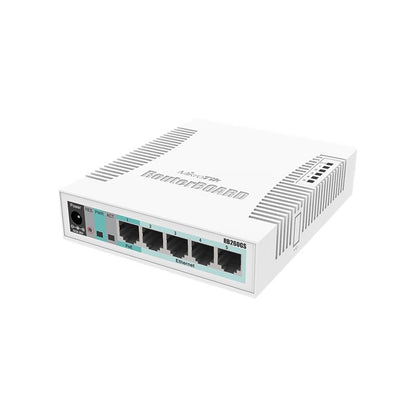 MikroTik | CSS106-5G-1S (RB260GS) | 5-Port Gigabit Smart Switch | 1 × SFP | PoE-In