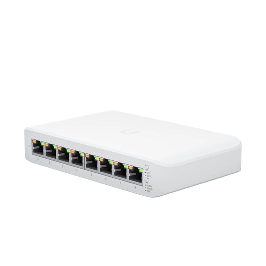 Ubiquiti | USW-Lite-8-POE | UniFi Lite 8-Port Gigabit Managed Switch | 4 × PoE+ | 52 W | White