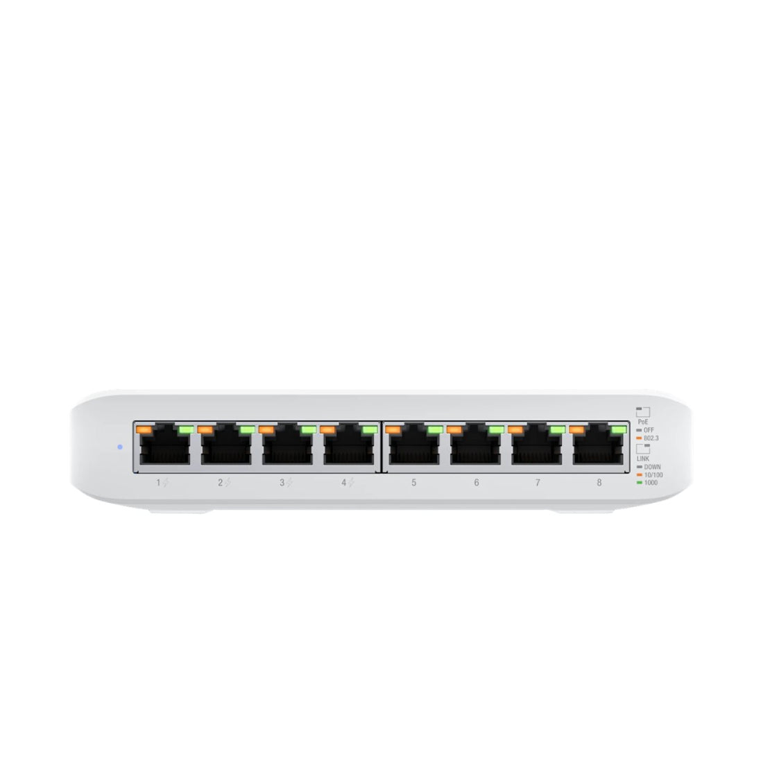 Ubiquiti | USW-Lite-8-POE | UniFi Lite 8-Port Gigabit Managed Switch | 4 × PoE+ | 52 W | Weiß